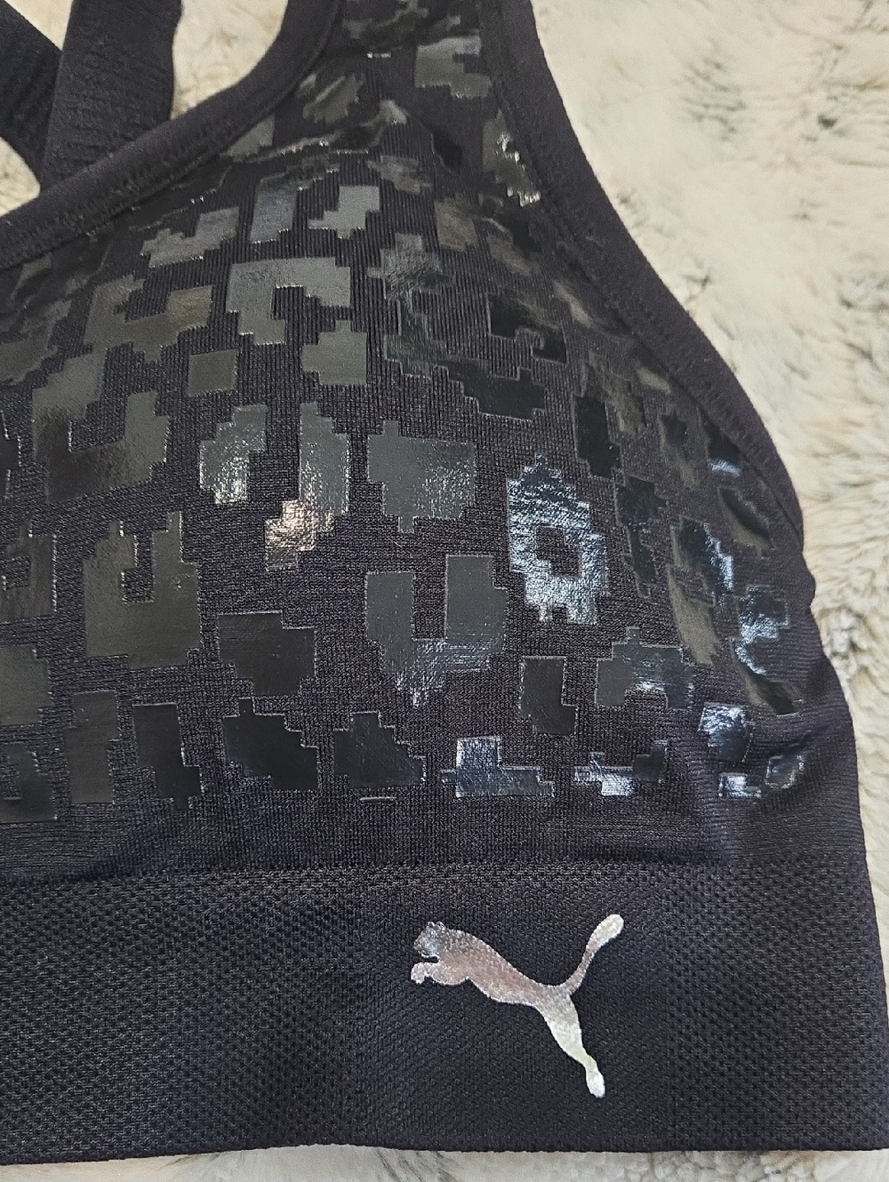 Puma Leopard Print Strappy Sports Bra - Picture 4 of 6